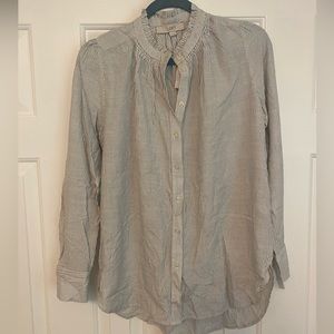 NWT Loft button down tunic shirt